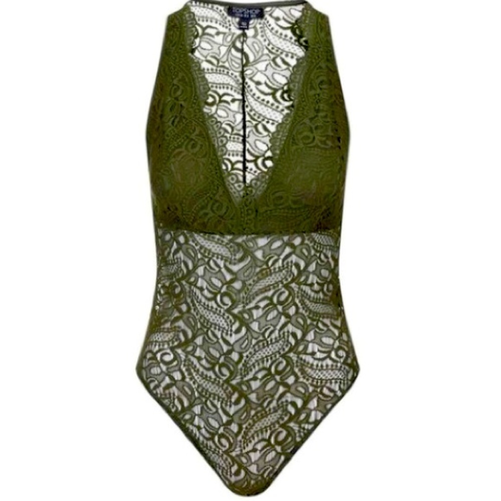 TopShop plunge lace bodysuit